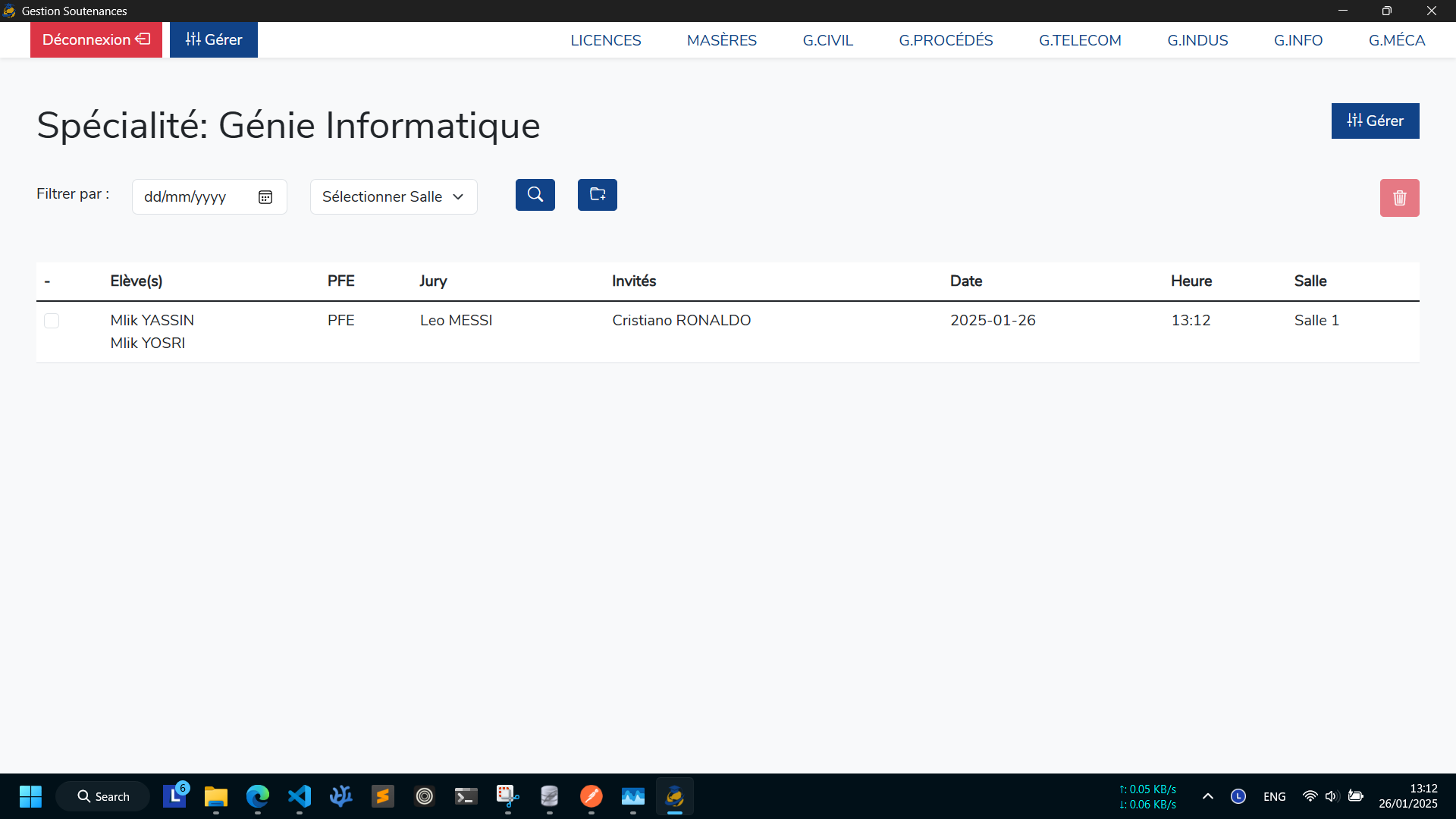 Defenses List Screenshot
