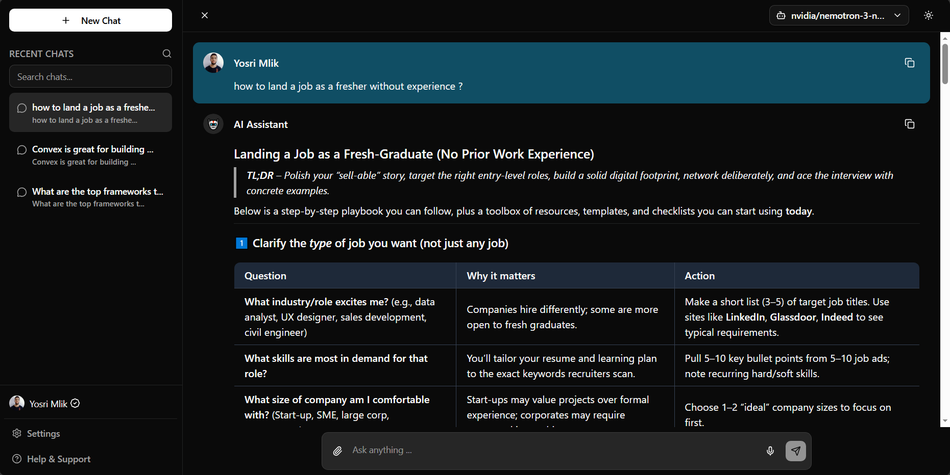 AI Chat Screenshot 1